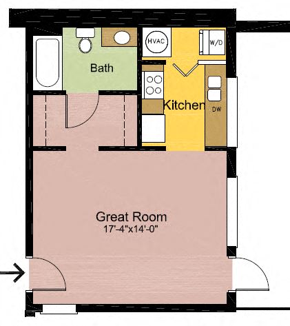 140 West Washington St Studio-2 Beds Apartment for Rent - Photo Gallery 9